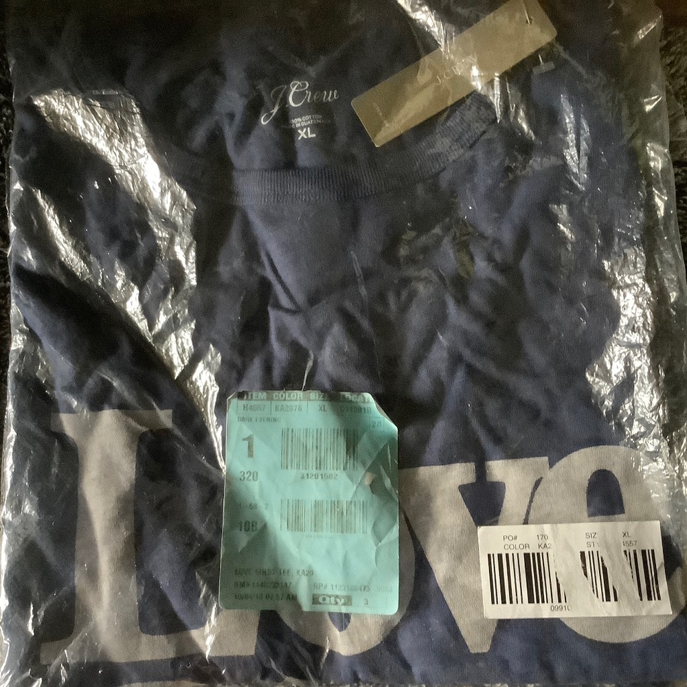 J Crew Love First Tee Shirt XL